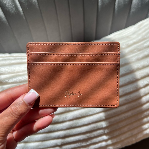 Stylish Tan Card Holder - Picture 1 of 3